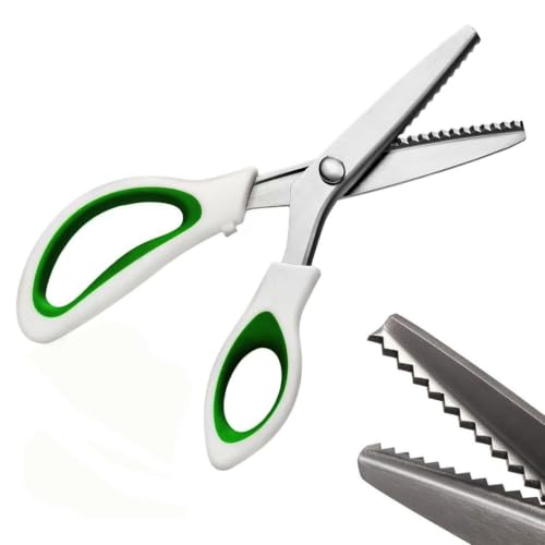 JISTL Pinking Shears for Fabric Zig Zag Scissors Sewing and Dressmaking