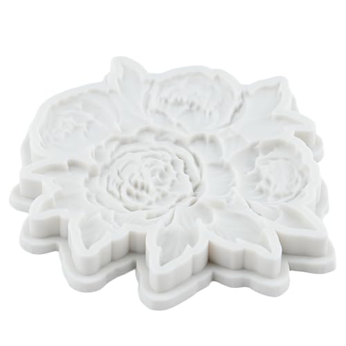Peony Flower Fondant Molds Flower Leaf Silicone Chocolate Mold - color: Style 31