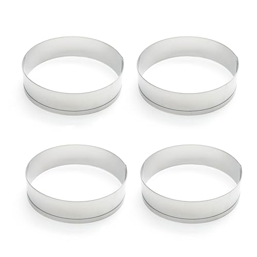 Fox Run English Muffin Ring Molds, Set of 4, Stainless Steel