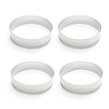 Fox Run English Muffin Ring Molds, Set of 4, Stainless Steel