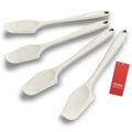 Mini Silicone Spatula, 8" Curved Small Spatula with Shallow Bowl, Khaki,4Pc - color: Khaki