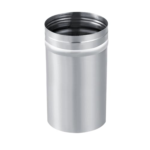 Stainless Steel Powdered Sugar Shaker Duster, Fine Mesh Shaker Powder Cans with Plastic Lid Chocolate Sifter Dispenser Container for soda Cocoa Sugar Spice (Large)