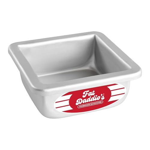 Fat Daddio's PSQ-442 Anodized Aluminum Square Cake Pan, 4 x 2 Inch - size: 4 x 2 Inch, style: 2" Depth