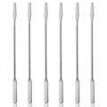 6 Pcs Lab Spatula, Double Ended Metal Spatula, Stainless Steel Square/Round for Mixing Cosmetics - color: 6 Pcs