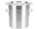 Soro Essentials- 16 Qt. Aluminum Double Boiler Pot with Lid- Steam Melting Stock Pot for Butter Chocolate Cheese Caramel Fondue Candy Dessert and Sauces - size: 16 Quarts