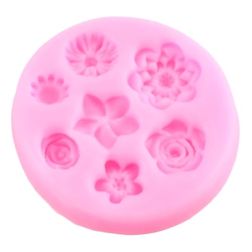 ZiXiang Flower Silicone Mold Rose Daisy Orchid Flower Fondant Mold Set Of 4 - color: Style AA
