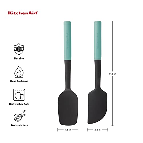 KitchenAid Universal Spatula Set, 2-Piece, Aqua Sky - color: Aqua, style: 2 Piece Spatula Set