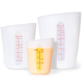 Silicone Measuring Cups for Melting Chocolate ml/oz/cup Marks Silicone Cups