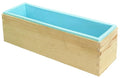 Silicone Soap Mold Loaf with Wooden Box for Soap Making - color: Light Blue, size: Silicone Mold and Wood Box