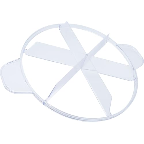 FDXGYH Pie Cutter 6 slice 10" Pie Plastic Cutter with 6 Equal Slices for Slicing Pies Cake Quiches Desserts (Transparent)