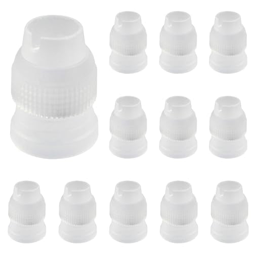 Clear Piping Bag Couplers, 12Pcs - color: Clear