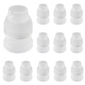 Clear Piping Bag Couplers, 12Pcs - color: Clear