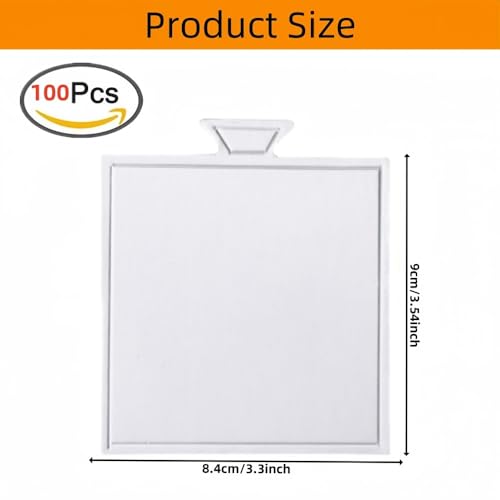100 Pcs Mini Cake Boards for Baking Dessert,9 * 8.4 cm(Silver) - color: Silver-100pcs
