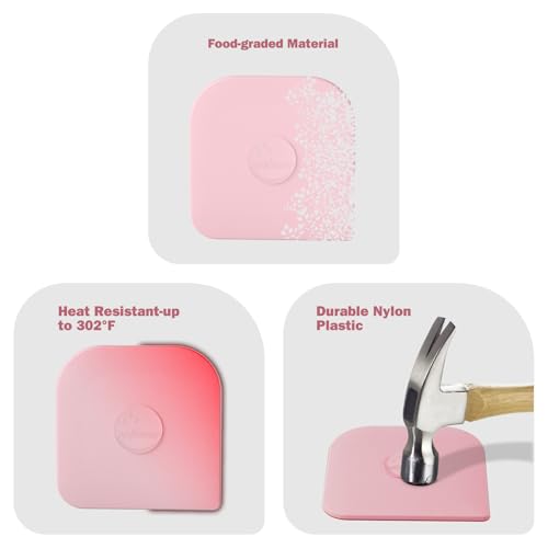 Pan Scraper, 10 Pcs Pot Scraper Plastic, Pot Scraper Non Scratch for Cast Iron, Pot and Pan Cleaning, Sturdy Scraper Kitchen Tool，Pink - color: Pink, size: 10 Pcs