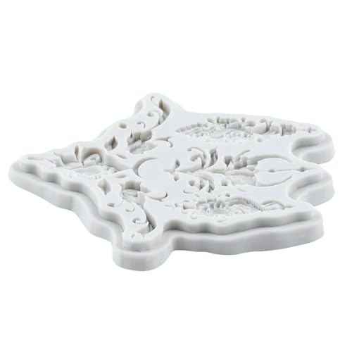 Lingzhi Baroque Fondant Border Molds Curlicues Scroll Lace Fondant Mold - color: Style CC