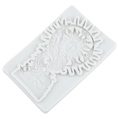 Baroque Fondant Mold Sun and Cross Silicone Mold Sun Face Molds - color: Style K