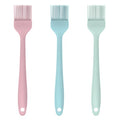 JS Gourmet Silicone Small Basting & Pastry Brush, Pastel Multicolor, 3-Pack