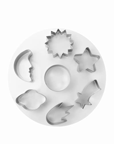 Hocai Planet Series Outer Space Cookie Cutters Set Stainless Steel 7Pcs
