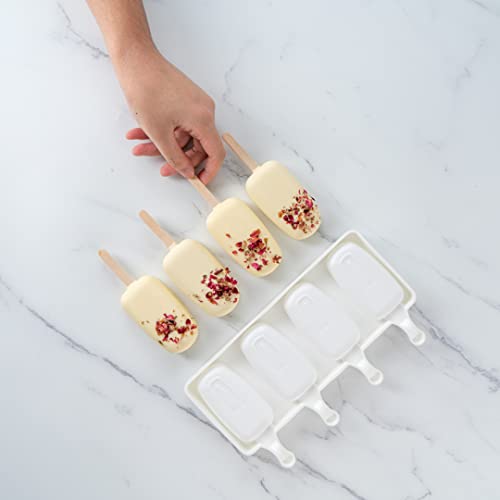 Restaurantware Round Silicone Popsicle Mold, 4-Compartment Tray, 1 Ct - size: 1 Count, style: Round