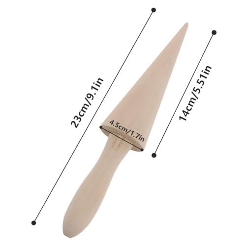 Waffle Cone Roller, Wooden Krumkake Roller, 9.1in Waffle Ice Cream Cone Roller with Ergonomic Handle for Baking Enthusiasts to Make Cones, Waffles and Other Desserts