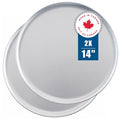 Norjac 14 Inch Pizza Pan, 2 Pack, Round Aluminum Pans, Baking Tray for Oven, Rust-Free, Durable & Long Lasting - size: 14in-2pk