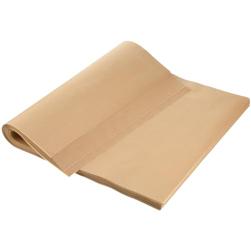 Harloon 200 Pcs Parchment Paper Baking Sheets Precut, Brown, 13 x 18 Inch - color: Brown
