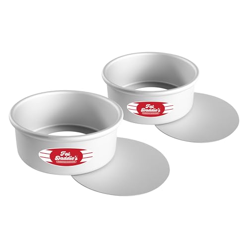 Fat Daddio's PCC-73SET Anodized Aluminum Round Cheesecake Pans, 2 Piece Set, 7 x 3 Inch - size: 7 x 3 Inch, Set of 2, style: Sets