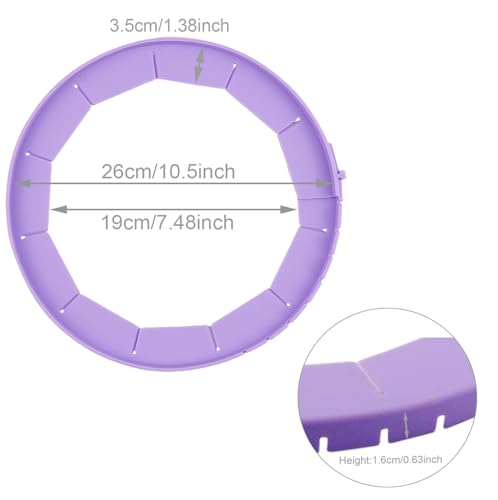 2PCS Adjustable Pie Crust Shield Protector Silicone Baking Pie Ring Pie Crust Cover Heavy Duty Edge Protector Pie Crust Tools Pie Saver Pie Guards Pie Pans Fits 8-inch to 10-inch (Purple) - color: Purple