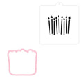Cookie Cutter and Stencil Bundle Royal Icing Cookies Stencils Paint Your Own Biscuit Bakery Starter Kits Royal Icing Fondant Cutters Birthday Wedding Holiday Cookies Painting Coloring Pages Comb - style: Birthday Candles