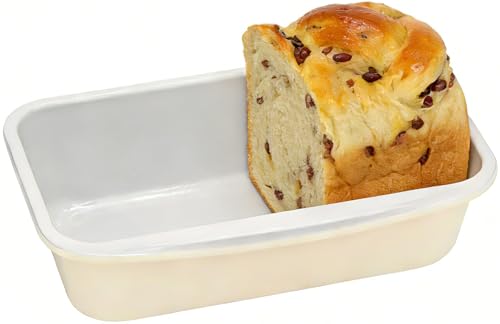 Nonstick Ceramic Bread Loaf Pan with Handle, Cream - color: Cream