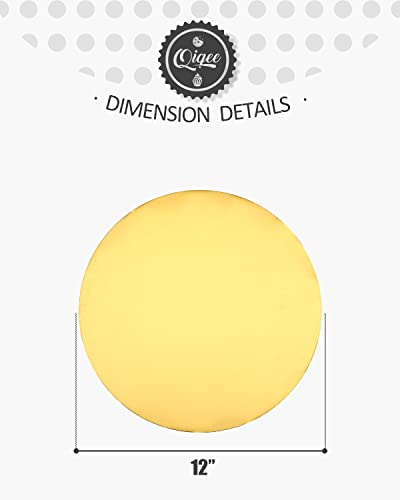 qiqee 12 Inch Gold Cake Boards Round 40-Packs Circles Rounds Base Food-Grade Cardboard Cake Plate（Thinner But Stronger） - color: Gold, size: 12 inch / 40Pcs
