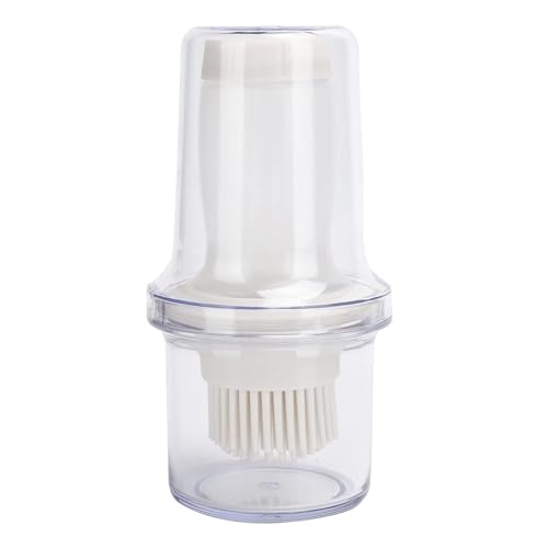 Silicone Oil Bottle Brush with Cover, Oil Dispenser with Brush Oil Spreader Basting Brush for Cooking BBQ Meat Honey Pastries Heat Resistant Silicone Kitchen Brush for Even Oil Application