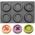 Silicone Shot Glass Molds 6-Cavity for Chocolate and Pudding - color: Gray(Round)-R0263