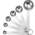 Measuring Spoons, 6-Piece Heavy Duty Stainless Steel Measuring Spoons Set - size: 6PCS