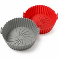 Reusable Silicone Air Fryer Liners 2 Pack, 7 & 8 Inch Nonstick Basket
