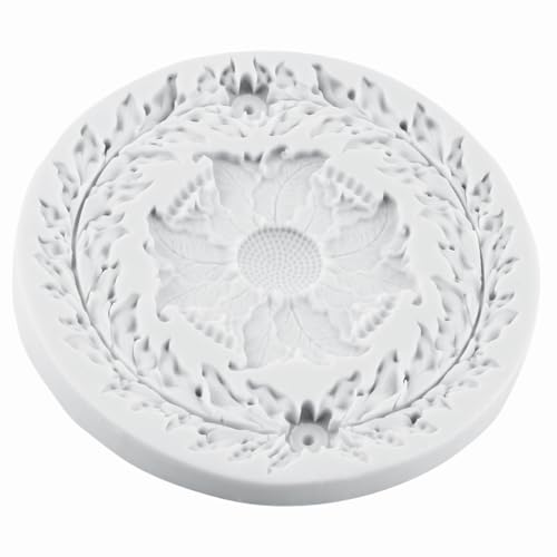 Baroque Frame Flower Lace Wreath Fondant Silicone Molds Set of 4 - color: Style O