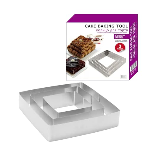 Stainless Steel Square Cake Mold, Mousse Baking Ring Mold