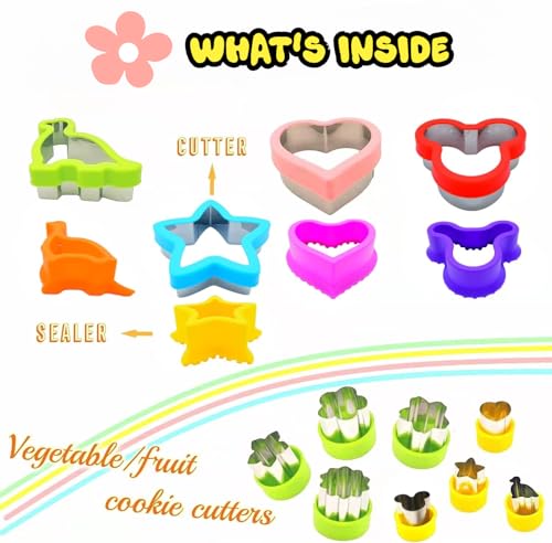 Uncrustable Sandwich Cutter, Crustless Sandwich Cutter and Sealer Set - color: 4Shapes