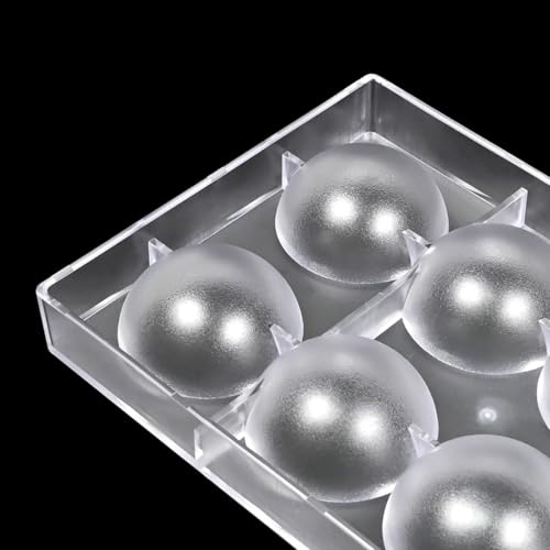 Semi-Sphere Chocolate Mold Polycarbonate Hemisphere Mold for Chocolate Making, Candy, Baking, Ice Cube, Soap 2.36inch Diameter (D_Semi-Circle) - size: D_Semi-Circle