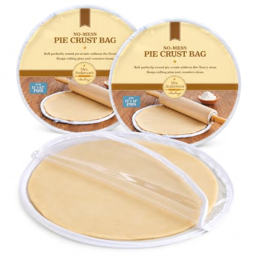 Mrs. Anderson's Baking Easy Pie Crust Maker Bag, Set Of 2, 14-Inch, No-Mess - size: Set/2, 11 to 12-Inch Pies