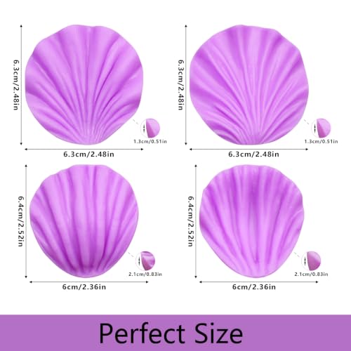 Infovox Peony Petal Silicone Fondant Mold Flower Silicone Mold 4 Piece - color: NF369