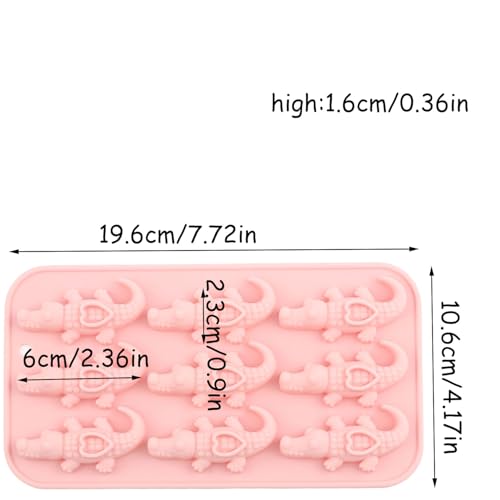 9 Cavity Crocodile Silicone Chocolate Molds Alligator Candy Mold