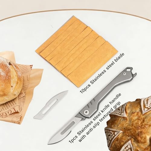 Bread Lame Knives, Bread Scoring Tool for Sourdough, w/ 10 Carbon Steel Blades