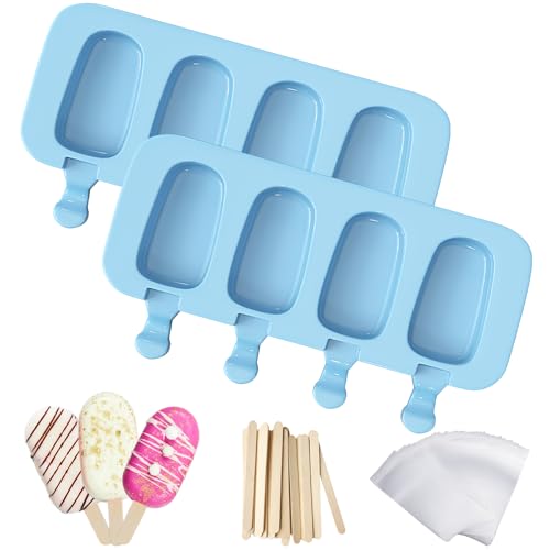 Ozera 2 Pack Silicone Popsicles Molds, Cake Pop Molds, Blue - color: Blue