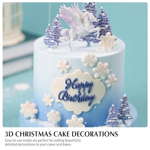 Christmas Fondant Mold Holly Leaf Silicone Fondant Candy Molds Set of 5