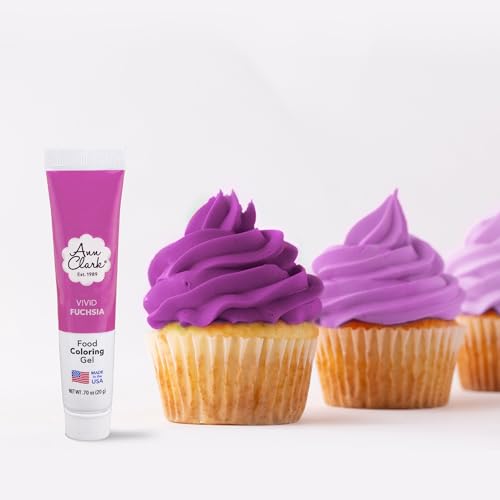 Ann Clark Fuchsia Food Coloring Gel .70 oz. (20g) Made in USA - color: Vivid Fuchsia
