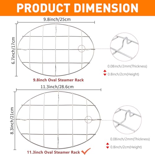TamBee Turkey Roasting Cooling Racks Wire Broiling Rack Roasting Rack - size: 11.3" x 8.3"-1pc
