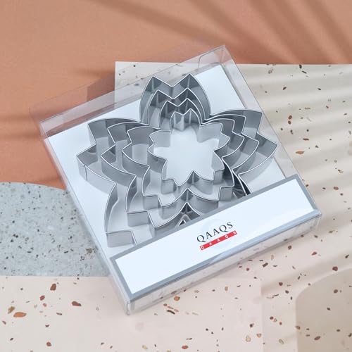 Cherry Blossom Flower Cookie Cutter Set - 4 Piece Sakura Cookie Cutters - Stainless Steel - color: Cherry Blossom
