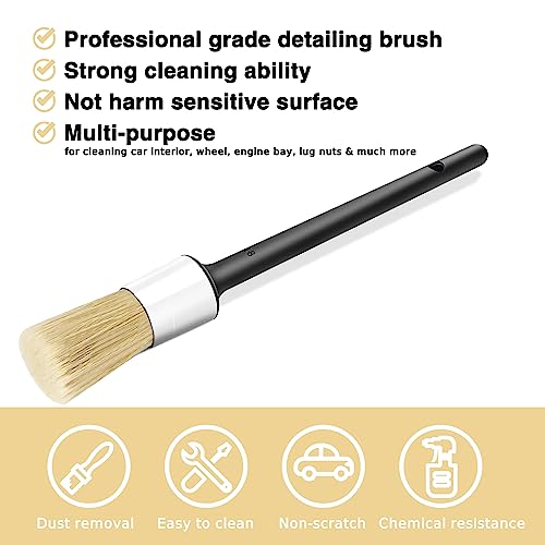HMPLL 10pcs Detailing Brush Set, White - color: white
