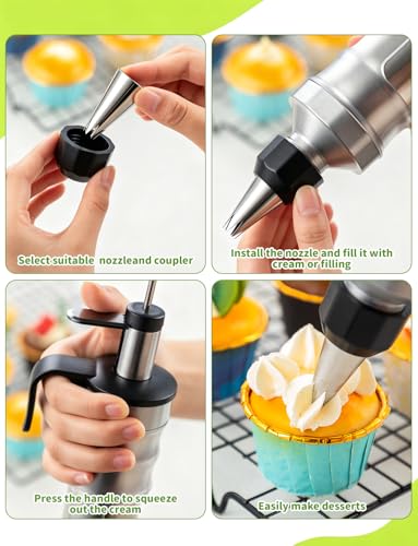 Dessert Decorating Syringe Set with Icing Piping Bags and Tips Set